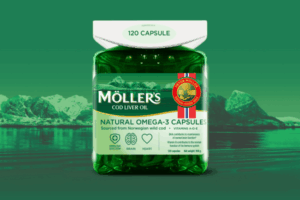 MÖLLER’S COD LIVER OIL OMEGA-3 NATURAL, 120 CAPSULES