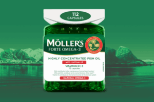 MÖLLER’S FORTE OMEGA-3 WITH COD LIVER OIL, 112 CAPSULES