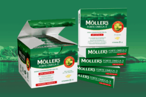 MÖLLER’S FORTE OMEGA-3 WITH COD LIVER OIL, 150 CAPSULES