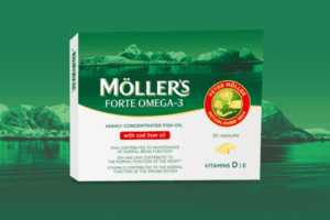 MÖLLER’S FORTE OMEGA-3 WITH COD LIVER OIL, 30 CAPSULES