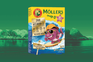 MÖLLER’S OMEGA-3 PASSION FRUIT JELLIES, 27 GUMMY JELLIES